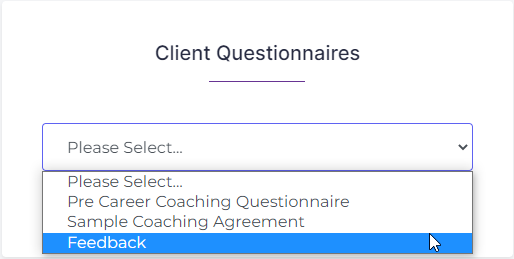 Client Questionnaire Select