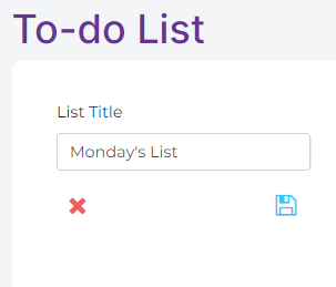 To-do List Title