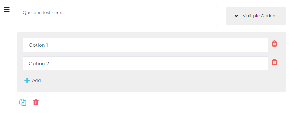 Multiple Options Question Element - ClientShelf®