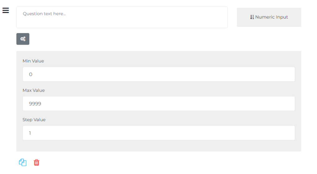 Number Input Question