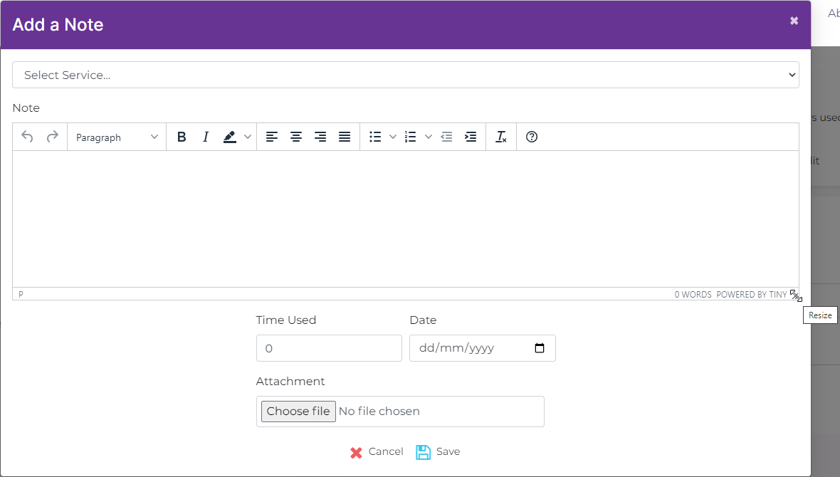 Add Client Notes - ClientShelf®
