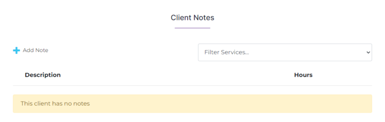 Client Note Button