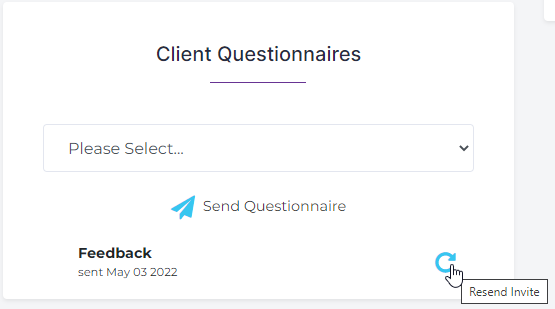 Client Questionnaire Resend